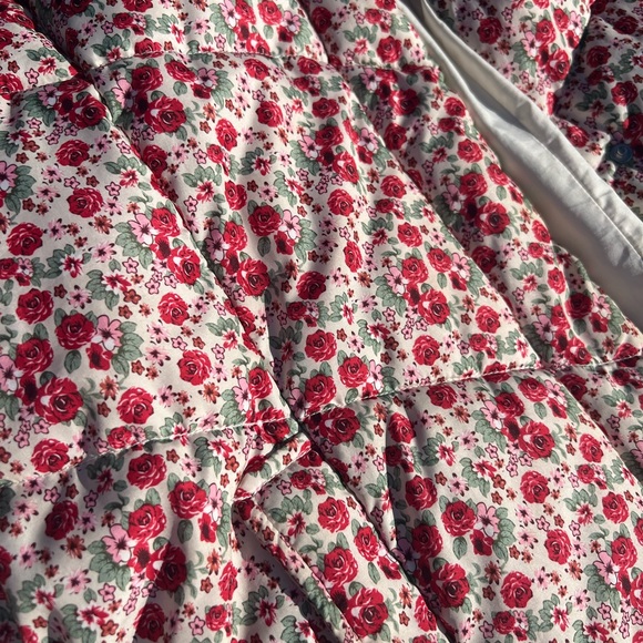 Zara quilted floral jacket with scarf - Picture 2 of 5